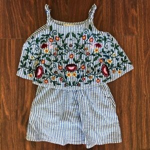 Girls Seersucker and Floral Dress size 2T